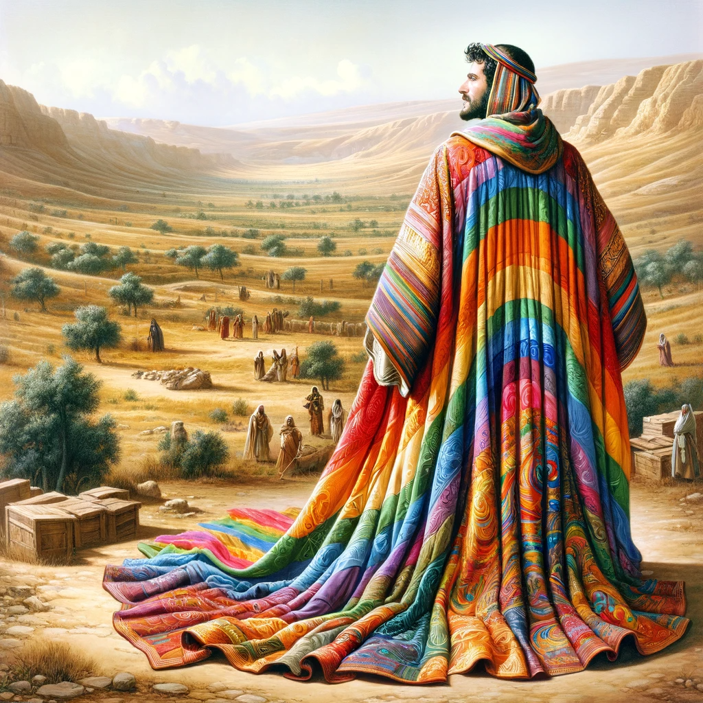 Ark.au Illustrated Bible - Genesis 37:3 - Now Israel loved Joseph more than all his children, because he was the son of his old age, and he made him a coat of many colors.