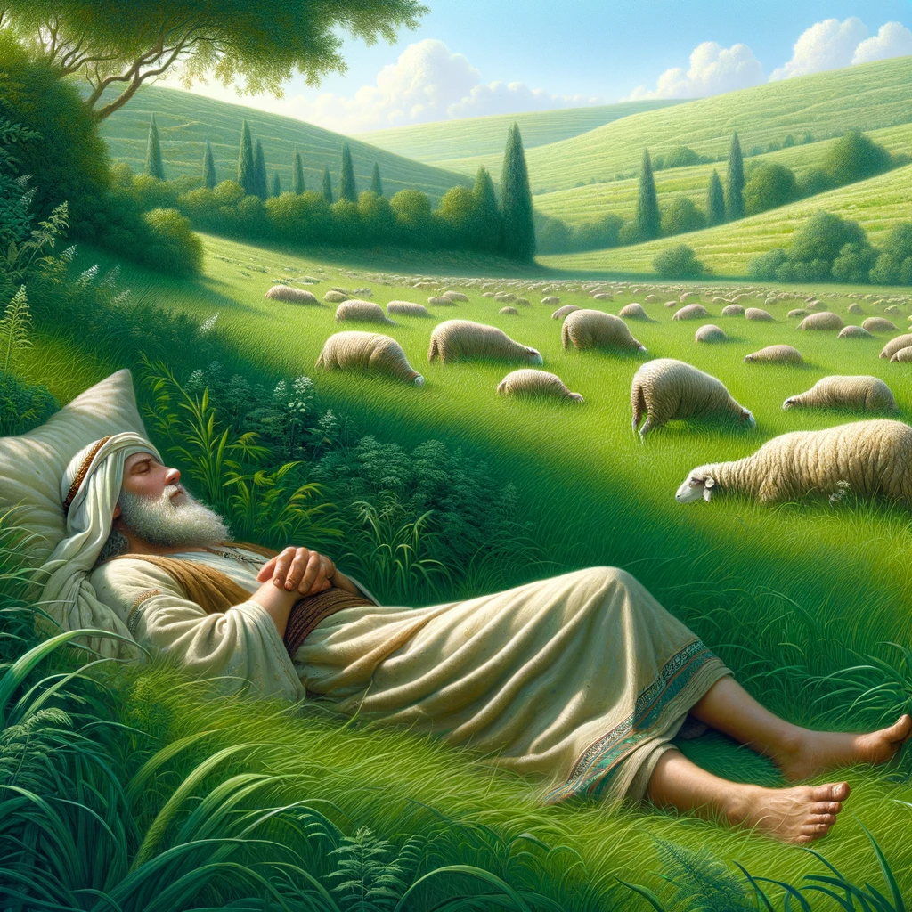 Ark.au Illustrated Bible - Psalm 23:3 - He restores my soul. He guides me in the paths of righteousness for his name's sake.