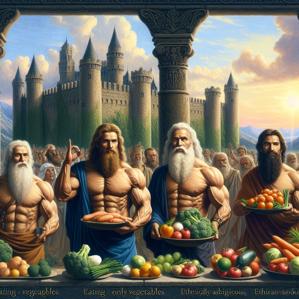 Ark.au Illustrated Bible - Daniel 1:15 - And at the end of ten days their countenances appeared fairer and fatter in flesh than all the children which did eat the portion of the king's meat.