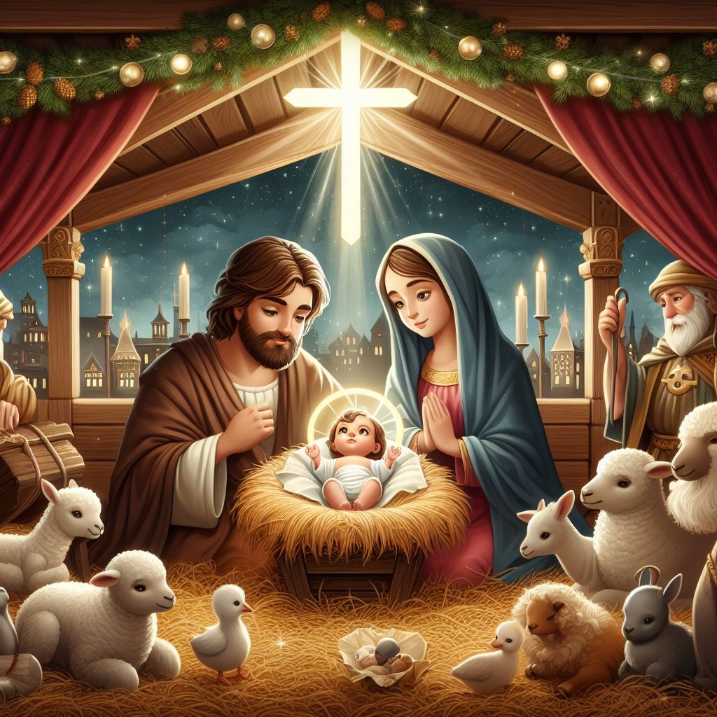 Ark.au Illustrated Bible - Matthew 2:11 - And they came into the house, and saw the young child with Mary, his mother; and falling down on their faces they gave him worship; and from their store they gave him offerings of gold, perfume, and spices.