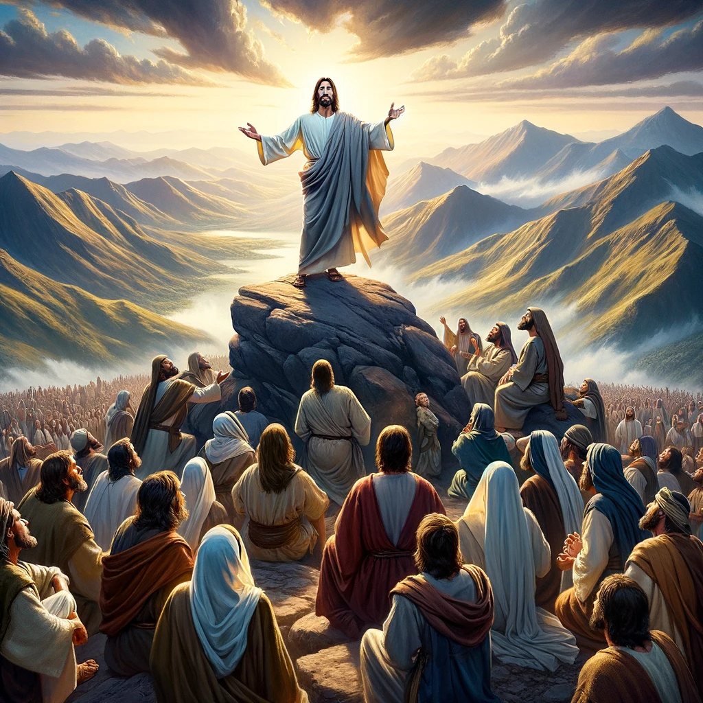 Ark.au Illustrated Bible - Matthew 5:1 - Seeing the multitudes, he went up onto the mountain. When he had sat down, his disciples came to him.