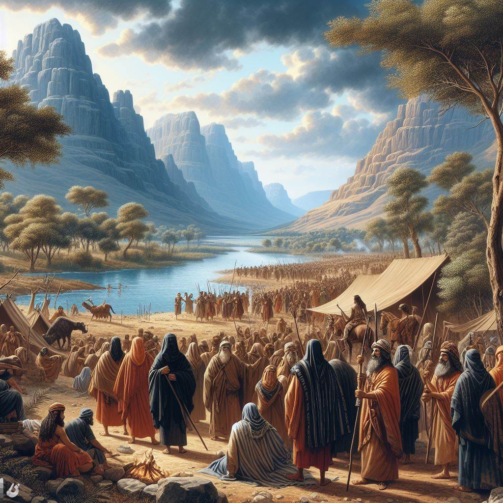 Ark.au Illustrated Bible - Joshua 1:11 - Pass through the midst of the camp, and command the people, saying, Prepare food; for within three days you are to pass over this Jordan, to go in to possess the land, which Yahweh your God gives you to possess it.